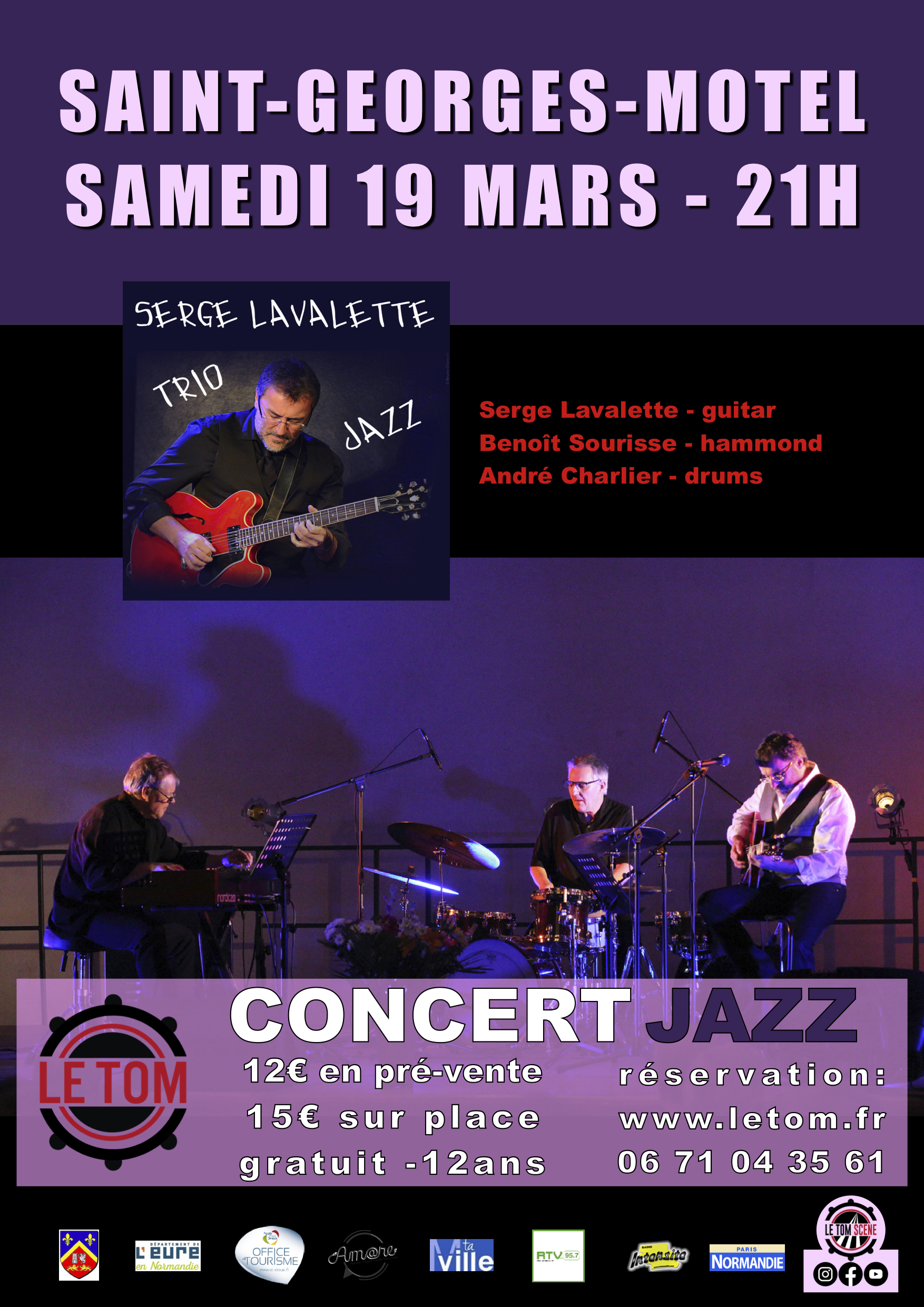 serge lavalette trio - affiche flyer recto
